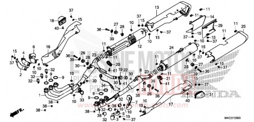 SILENCIEUX D'ECHAPPEMENT GL1800BK de 2019